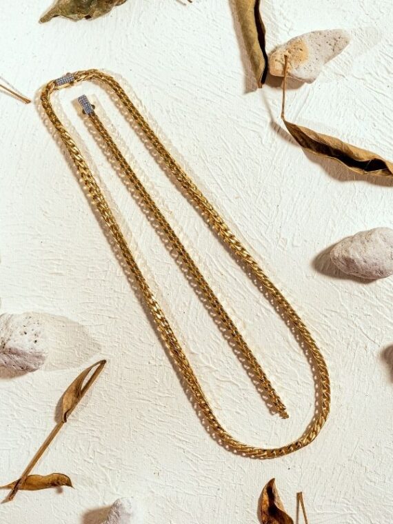 Zincir Desenli Altın Kolye